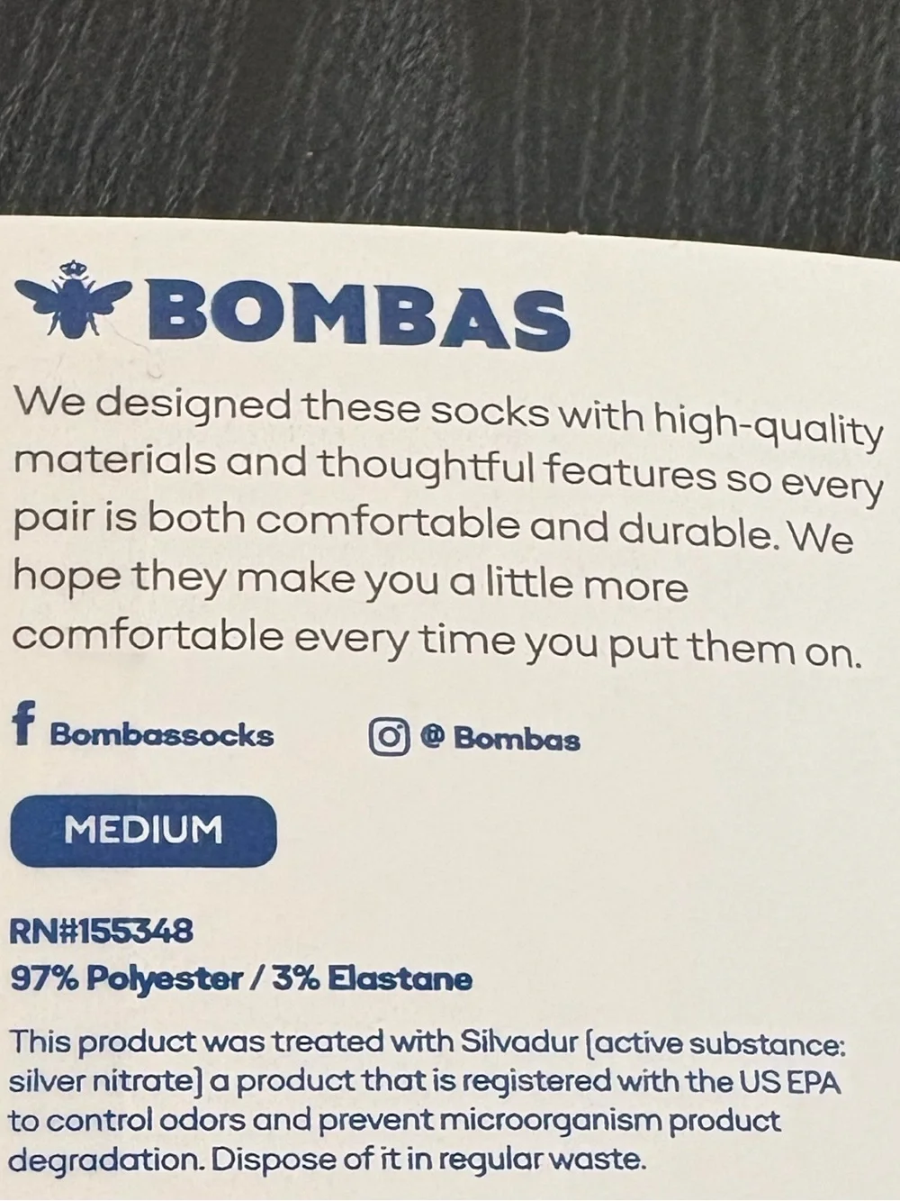 Bombas comfortable black